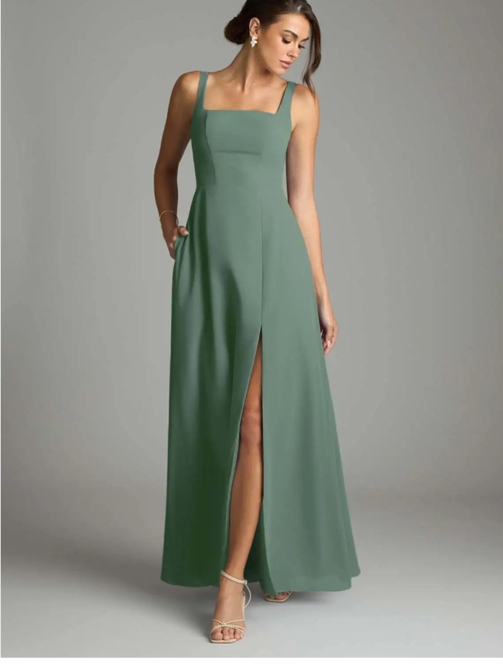 Azazie Debra Dress (Eucalyptus)